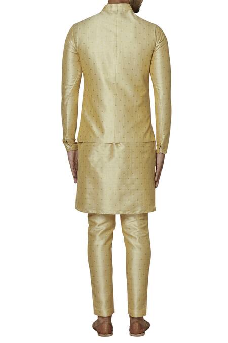 Sol By Piyush Dedhia Woven Bundi Kurta Set 