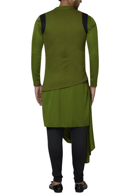 Sol By Piyush Dedhia Draped Kurta Bundi Set 