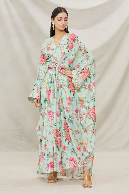 Gopi Vaid Floral Print Kaftan 