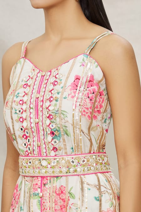 Shop Gopi Vaid Ivory Viscose Floral Motifs Sweetheart Neck Bloom Print Kurta And Sharara Set Online at Aza Fashions Shop_Gopi Vaid_Ivory Viscose Floral Motifs Sweetheart Neck Bloom Print Kurta And Sharara Set _Online_at_Aza_Fashions