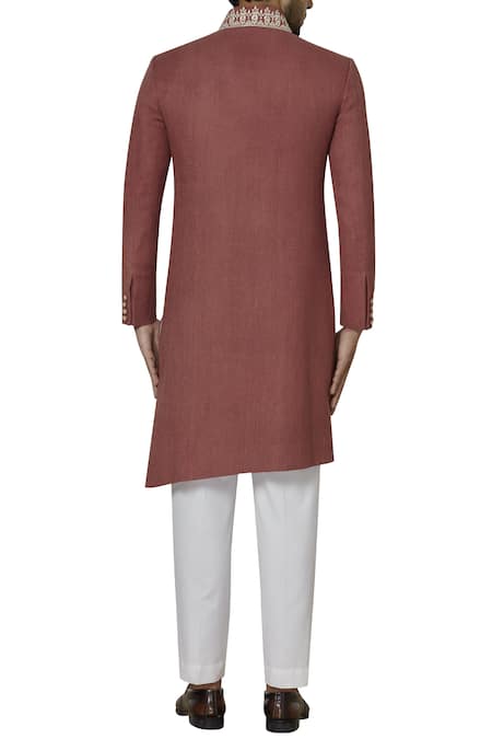 Sol By Piyush Dedhia Overlap Sherwani Set 