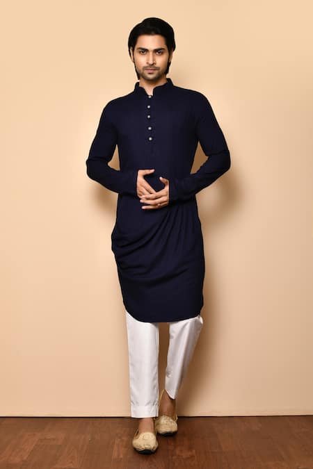 Arihant Rai Sinha Pleated Cowl Draped Kurta Set 