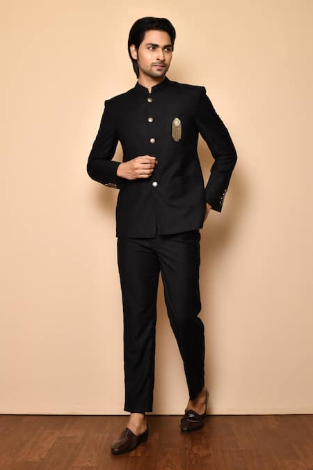 Indian Designer Partywear Ethnic Green Bandhgala Jodhpuri Hunting Suit For  Men Black Pants Suit Set High Quality   AliExpress Mobile