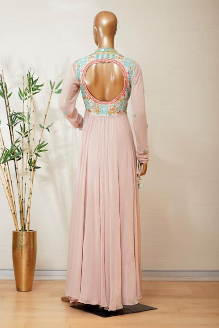 Dinesh Malkani Embroidered Anarkali & Palazzo Set 