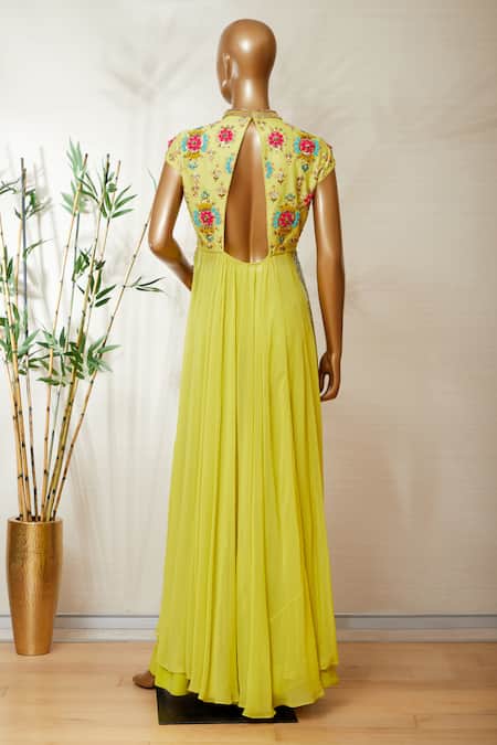 Dinesh Malkani Embroidered Anarkali & Palazzo Set 