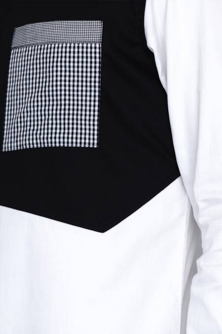 Lacquer Embassy Multi Color 100% Premium Cotton Colorblock Shirt at Aza Fashions Lacquer Embassy_Multi Color 100% Premium Cotton Colorblock Shirt _at_Aza_Fashions