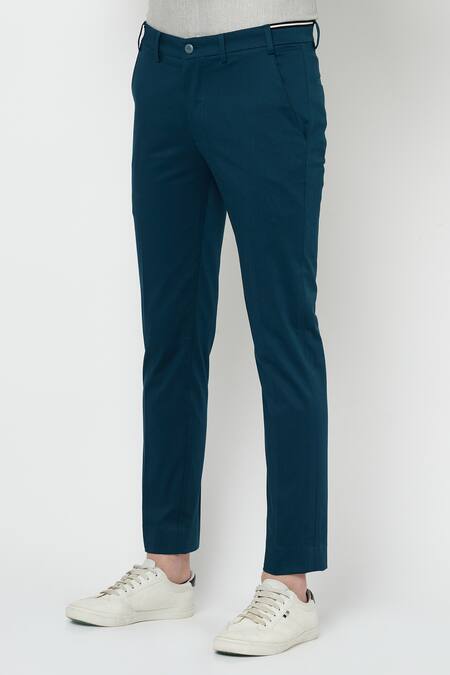 Buy Lacquer Embassy Green Cotton Twill Oerst Trouser Online at Aza Fashions Buy_Lacquer Embassy_Green Cotton Twill Oerst Trouser _Online_at_Aza_Fashions