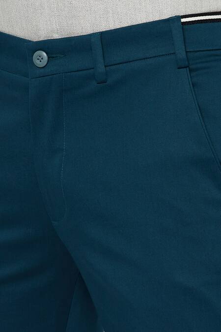 Lacquer Embassy Green Cotton Twill Oerst Trouser at Aza Fashions Lacquer Embassy_Green Cotton Twill Oerst Trouser _at_Aza_Fashions