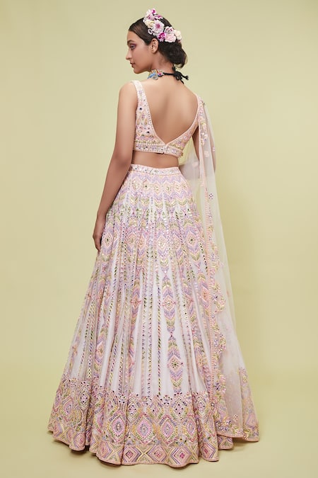 Tamanna Punjabi Kapoor Mirror Embellished Bridal Lehenga Set 