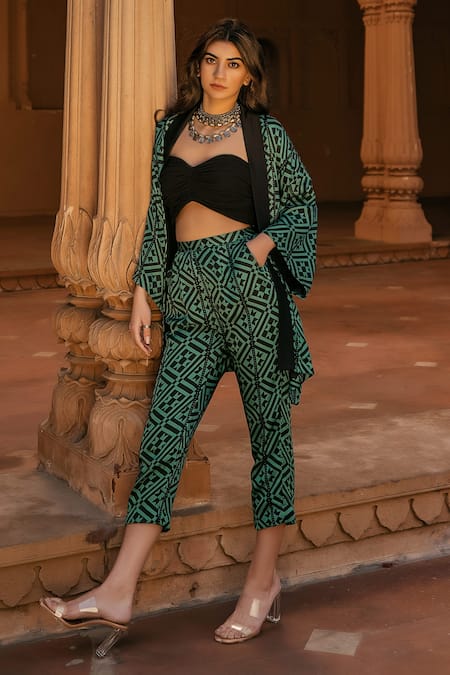 Sexy In Satin 3 Piece Pant Set  Green  Fashion Nova Matching Sets   Fashion Nova