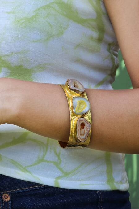 Arnimaa_Multi Color Stone Embellished Bracelet _Online_at_Aza_Fashions