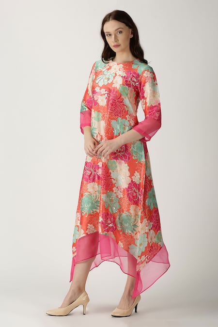 Archana Shah Printed Silk Kurta 