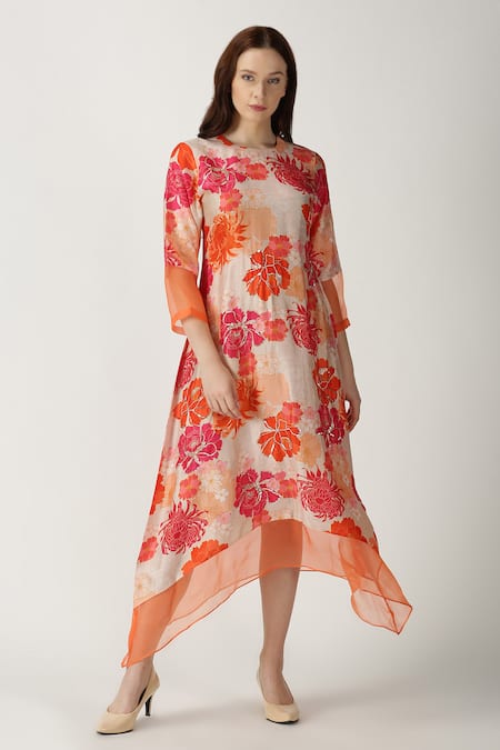 Archana Shah Printed Silk Kurta 