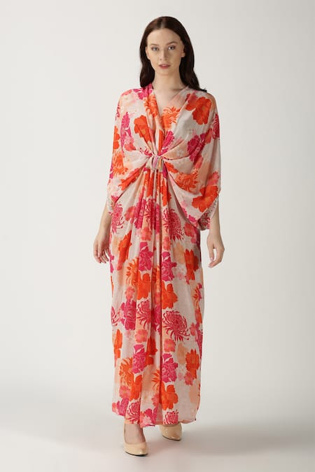 Buy Archana Shah White Crepe Silk Printed Kaftan Online at Aza Fashions Buy_Archana Shah_White Crepe Silk Printed Kaftan _Online_at_Aza_Fashions