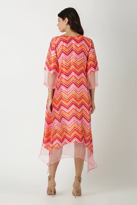 Shop Archana Shah Pink Bemberg Silk Printed Kurta at Aza Fashions Shop_Archana Shah_Pink Bemberg Silk Printed Kurta _at_Aza_Fashions