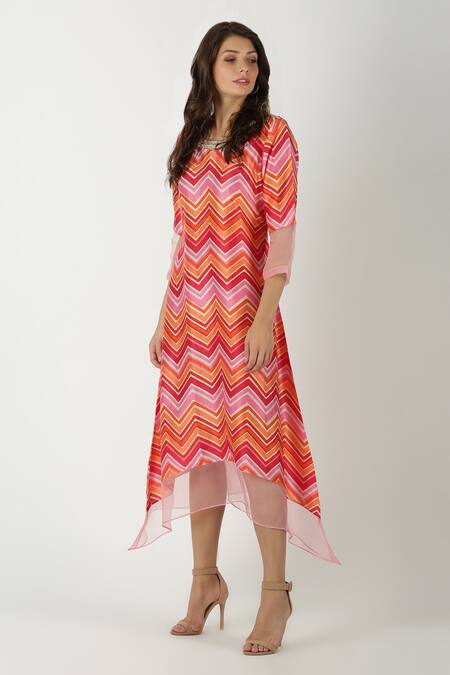 Buy Archana Shah Pink Bemberg Silk Printed Kurta Online at Aza Fashions Buy_Archana Shah_Pink Bemberg Silk Printed Kurta _Online_at_Aza_Fashions