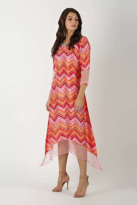 Shop Archana Shah Pink Bemberg Silk Printed Kurta Online at Aza Fashions Shop_Archana Shah_Pink Bemberg Silk Printed Kurta _Online_at_Aza_Fashions