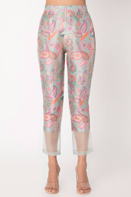 Archana Shah Grey Blended Silk Embroidered Kurta And Pant Set Online at Aza Fashions Archana Shah_Grey Blended Silk Embroidered Kurta And Pant Set _Online_at_Aza_Fashions