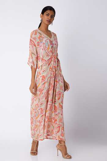Buy Archana Shah White Bemberg Crepe Printed Kaftan at Aza Fashions Buy_Archana Shah_White Bemberg Crepe Printed Kaftan_at_Aza_Fashions