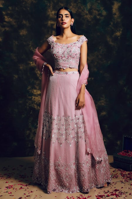 Niamh By Kriti Floral Embroidered Bridal Lehenga Set 