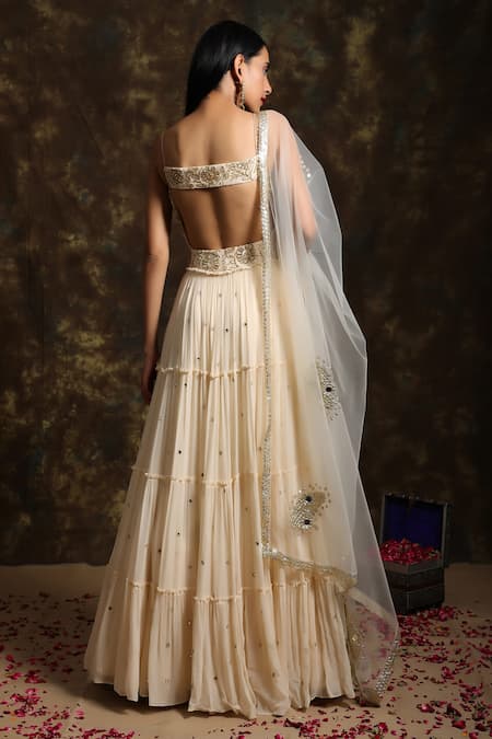 Niamh By Kriti Floral Embroidered Anarkali With Dupatta 