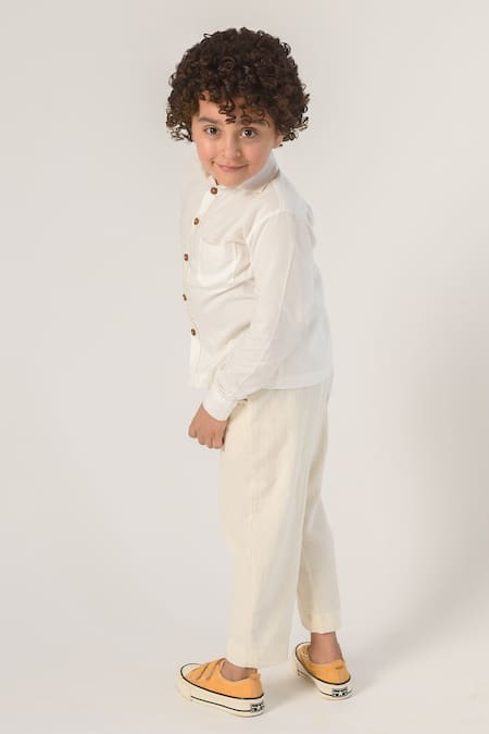 Elegant Shirt and Trousers for Baby Boy Stock Image - Image of child, white:  45976255