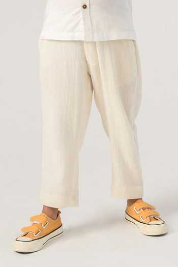Buy Littleens White Cotton Organic Pant Online at Aza Fashions Buy_Littleens_White Cotton Organic Pant _Online_at_Aza_Fashions