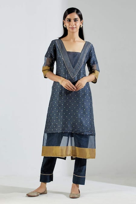 TIC Chanderi Organza Kurta & Pant Set 