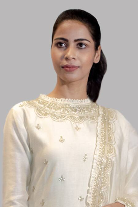 Buy Aksh Beige Organza, Chanderi Round Kurta Lehenga Set Online at Aza Fashions Buy_Aksh_Beige Organza, Chanderi Round Kurta Lehenga Set_Online_at_Aza_Fashions