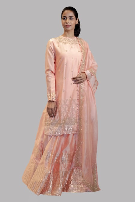 Aksh Chanderi Kurta Lehenga Set 