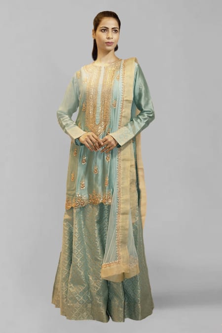 Aksh Chanderi Kurta Lehenga Set 