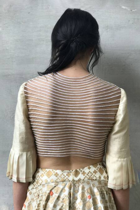 Buy_I Am Design_Off White Silk Round Printed And Embroidered Lehenga Set _Online_at_Aza_Fashions