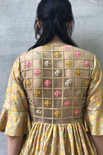 Buy I Am Design Yellow Brocade Anarkali Online at Aza Fashions Buy_I Am Design_Yellow Brocade Anarkali_Online_at_Aza_Fashions