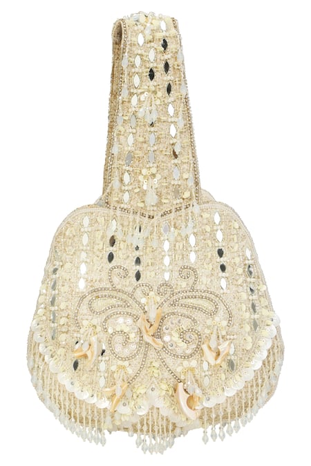 Fuchsia Crystal Embroidered Potli 