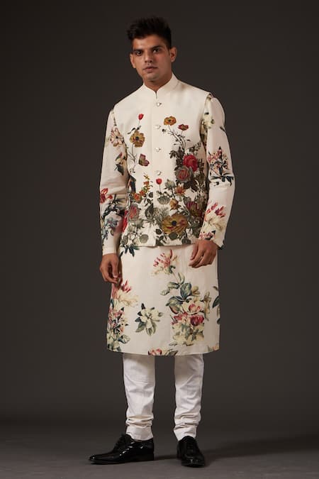 Balance by Rohit Bal Linen Floral Print Bundi 