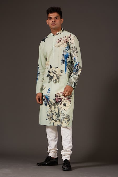 Balance by Rohit Bal Bird & Floral Print Kurta Set 