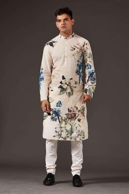 Balance by Rohit Bal Bird & Floral Print Kurta Set 