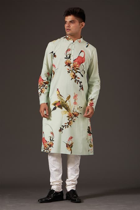 Balance by Rohit Bal Bird & Floral Print Kurta Set 