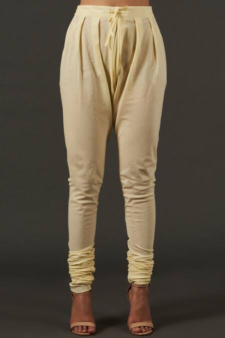 Rohit Bal Designs Pvt Ltd_Yellow Chanderi, And Lining Floral Keyhole Print Anarkali Set _Online_at_Aza_Fashions