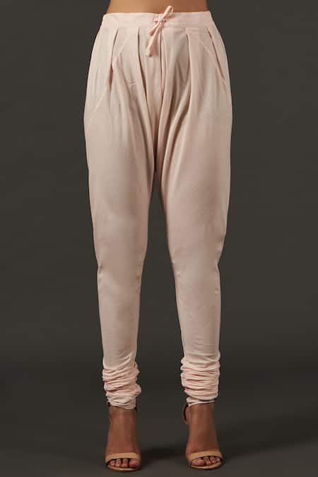 Balance By Rohit Bal_Pink Chanderi, And Lining Floral Keyhole Print Anarkali Set _Online_at_Aza_Fashions