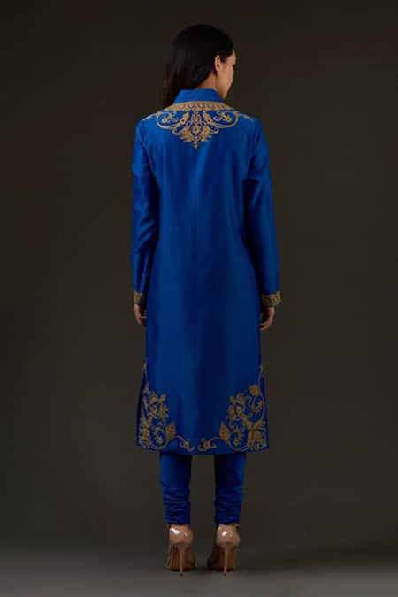 Balance By Rohit Bal Chanderi Embroidered Kurta Set 