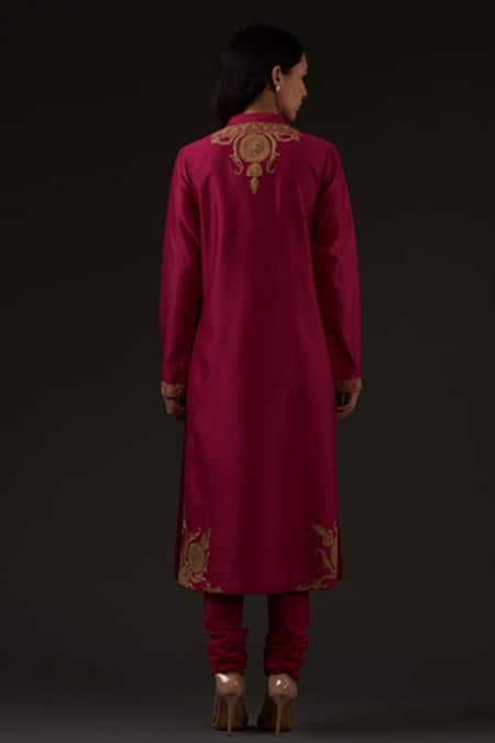 Balance By Rohit Bal Chanderi Embroidered Kurta Set 