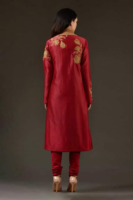 Balance By Rohit Bal Chanderi Embroidered Kurta Set 