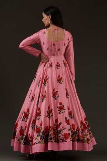 Balance By Rohit Bal Chanderi Floral Print Anarkali Set 