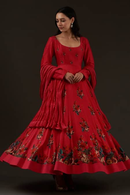 Balance by Rohit Bal Chanderi Floral Print Anarkali Set 