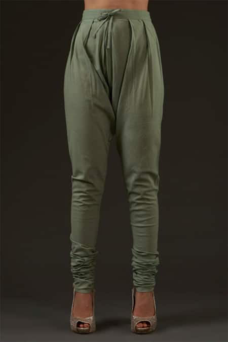 Buy_Balance By Rohit Bal_Green Cotton, Chanderi Floral Scoop Neck Print Anarkali Set _Online_at_Aza_Fashions