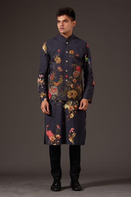 Balance by Rohit Bal Linen Floral Print Bundi 