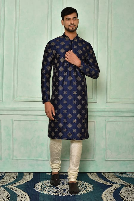 Aryavir Malhotra Floral Embroidered Kurta 