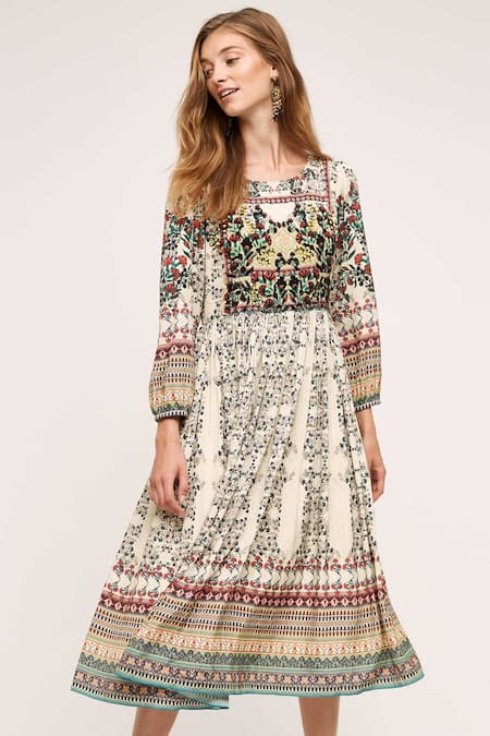 Bhanuni By Jyoti Floral Printed Midi Dress 