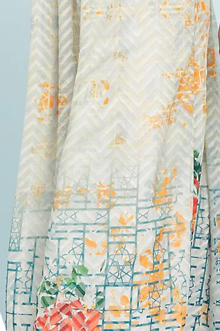 Shop Bhanuni By Jyoti Blue Viscose Crepe Band Collar Printed Halter Neck Dress Online at Aza Fashions Shop_Bhanuni By Jyoti_Blue Viscose Crepe Band Collar Printed Halter Neck Dress _Online_at_Aza_Fashions